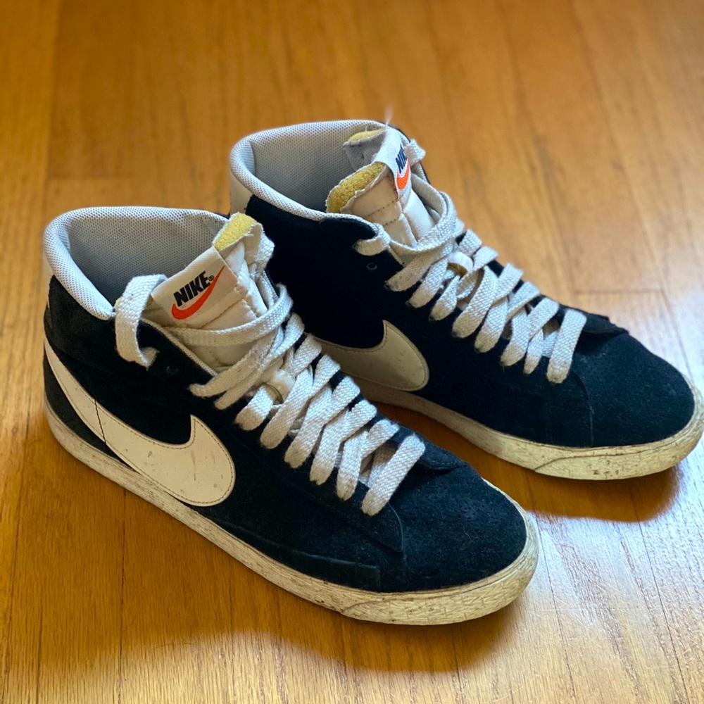 Nike Black Suede Blazers